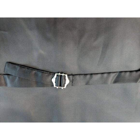 DiBanGu Vest Tie Pocket Square Set Mens XXXL Pink Satin Formal - Picture 12 of 13